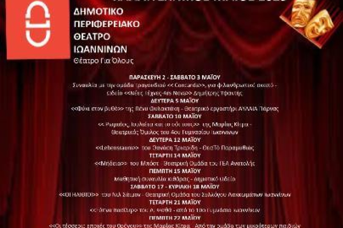 ΔΗ.ΠΕ.ΘΕ. Ιωαννίνων: Ανακοίνωση της έναρξης του «Καλλιτεχνικού Μαΐου»